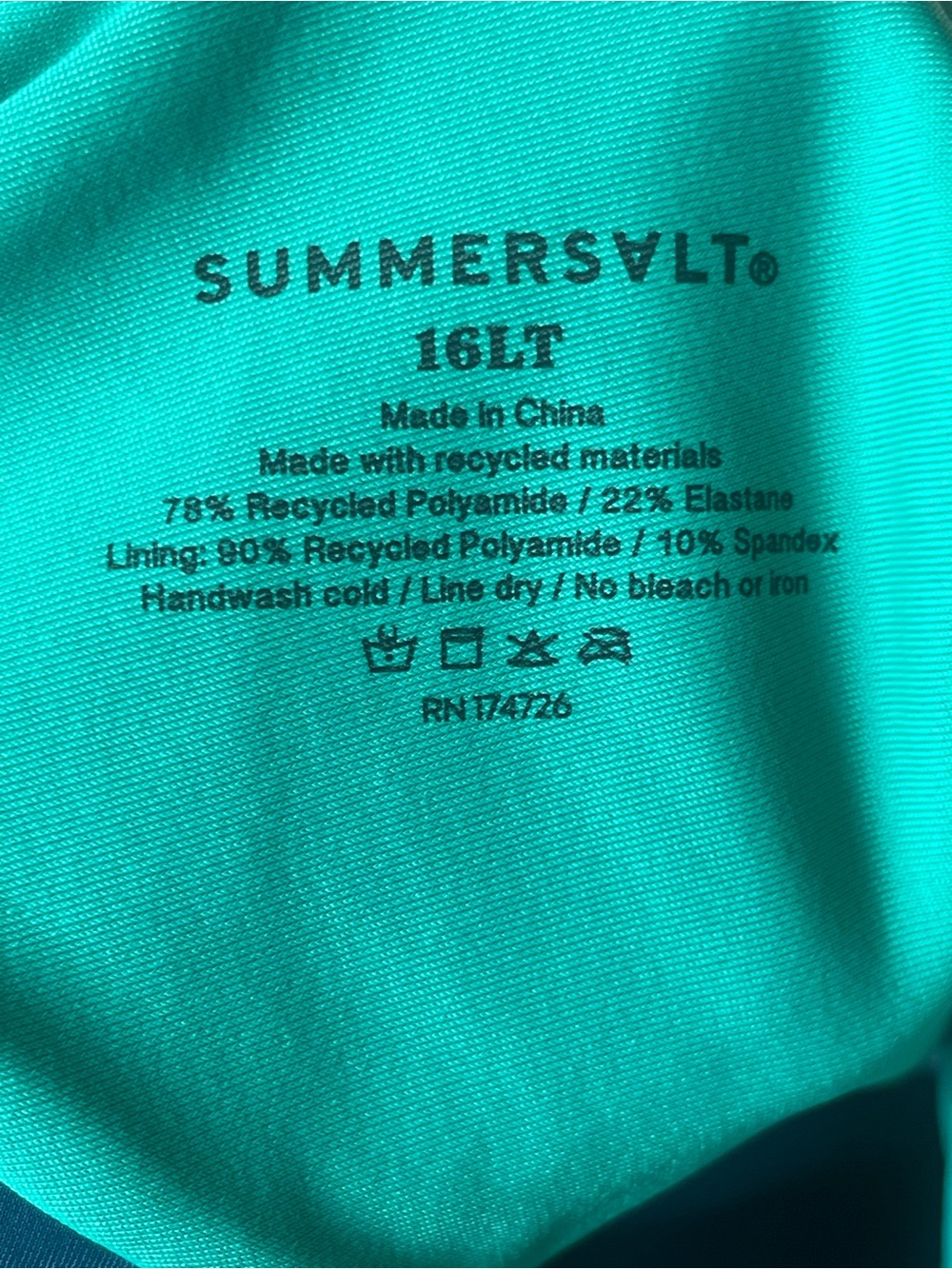 Summersalt | Colorblock Side Stroke One Piece Swim Asymmetrical 16 Long Torso - Picture 6 of 6